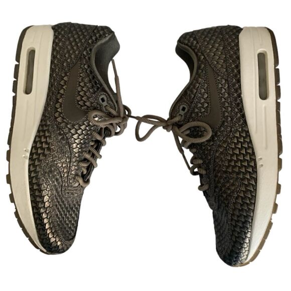 Nike Womens Air Max 1 Premium Reptile Metallic Pewter - Picture 6 of 9